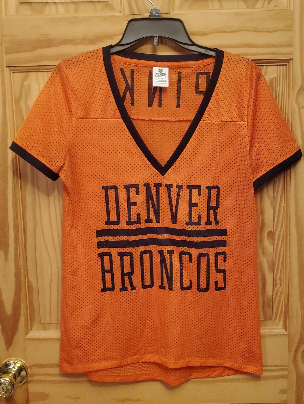 Victoria's Secret PINK Denver Broncos Jersey  Shirt Large Rare